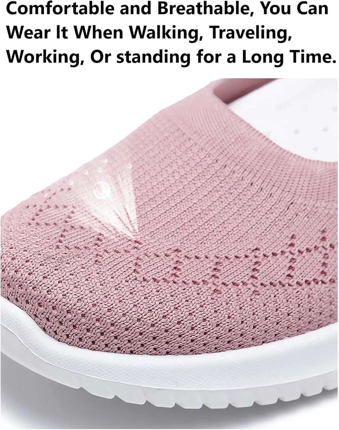 Sneakers for Women Athletic Walking Shoes Slip On Casual Mesh-Comfortable Tennis Workout Sneakers Arch Support Non Slip Work Shoes Casual Lightweight Tennis Workout Shoes Running Jogging Shoes