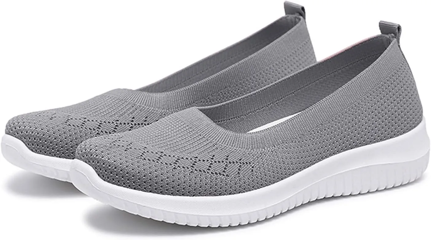 Sneakers for Women Athletic Walking Shoes Slip On Casual Mesh-Comfortable Tennis Workout Sneakers Arch Support Non Slip Work Shoes Casual Lightweight Tennis Workout Shoes Running Jogging Shoes