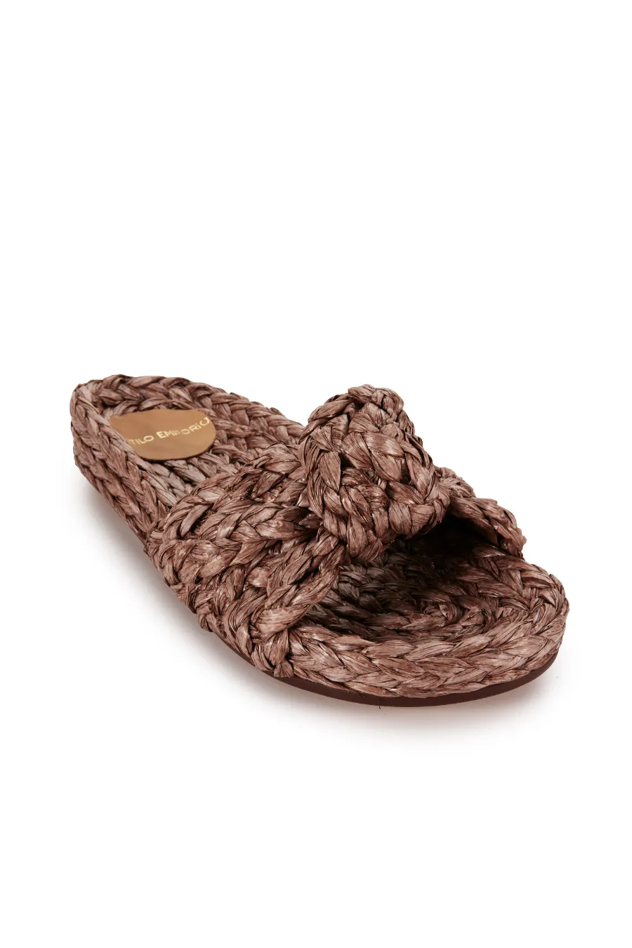 Tango Raffia Slide Mocha