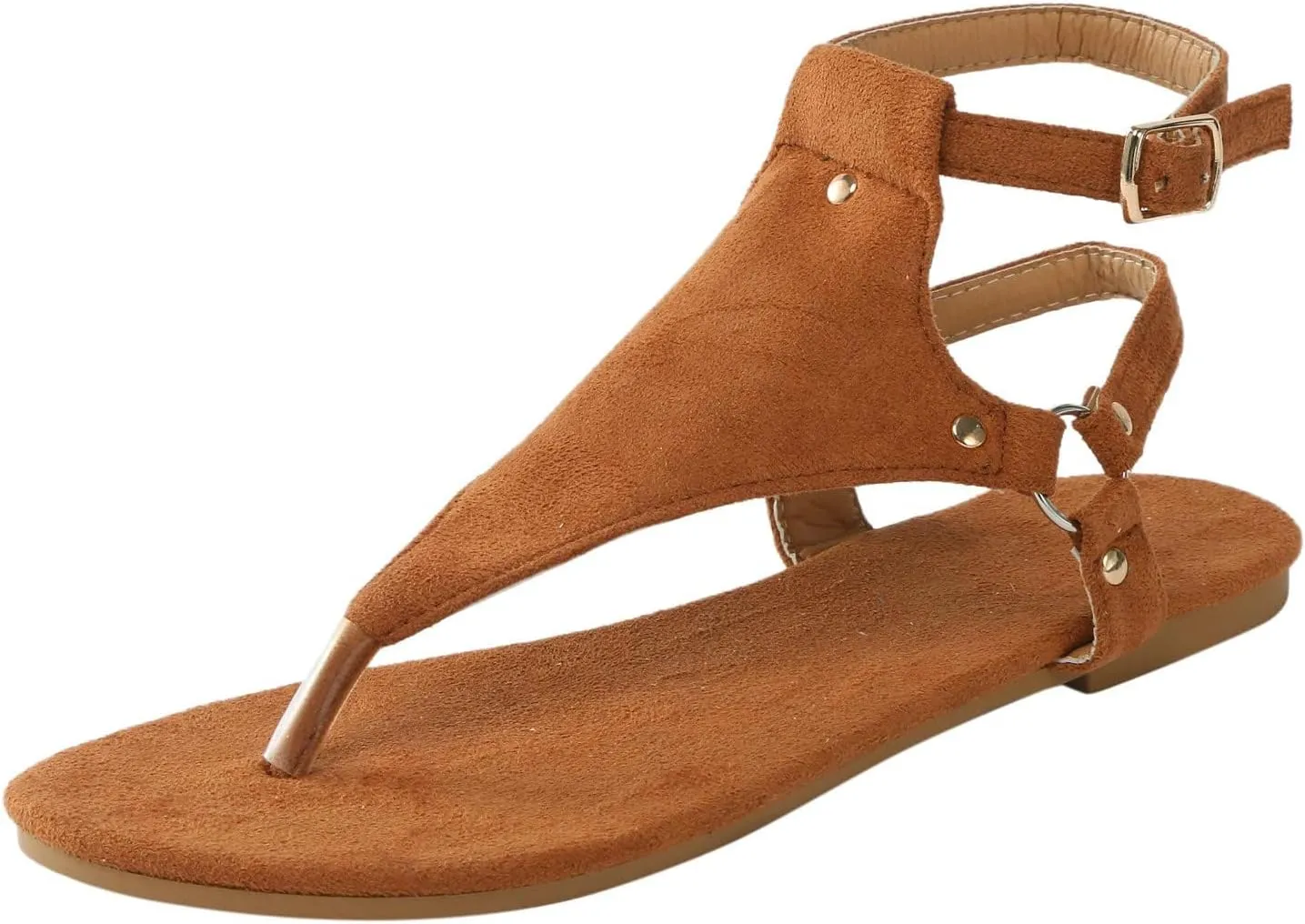 Thong Sandals for Women Summer Boho Beach Sandal Dressy Open Toe Sandals Buckle Ankle Strap Retro Non Slip Flip-Flops Comfortable Casual Walking Shoes