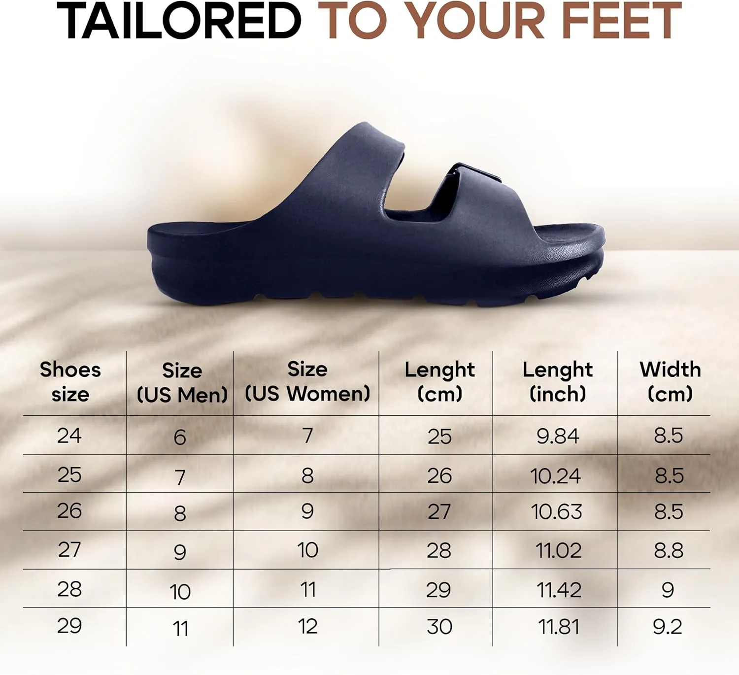 Trailvia Comfortable Footbed Sandals for Men & Women  Adjustable Buckle & Arch Support, Waterproof Summer Slides for Outdoor, Beach & Everyday Adventures