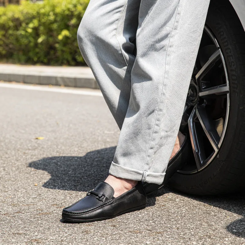 Weavingluxe Leather Slip On Loafers