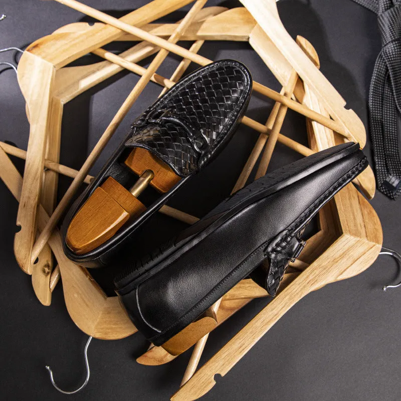 Weavingluxe Leather Slip On Loafers