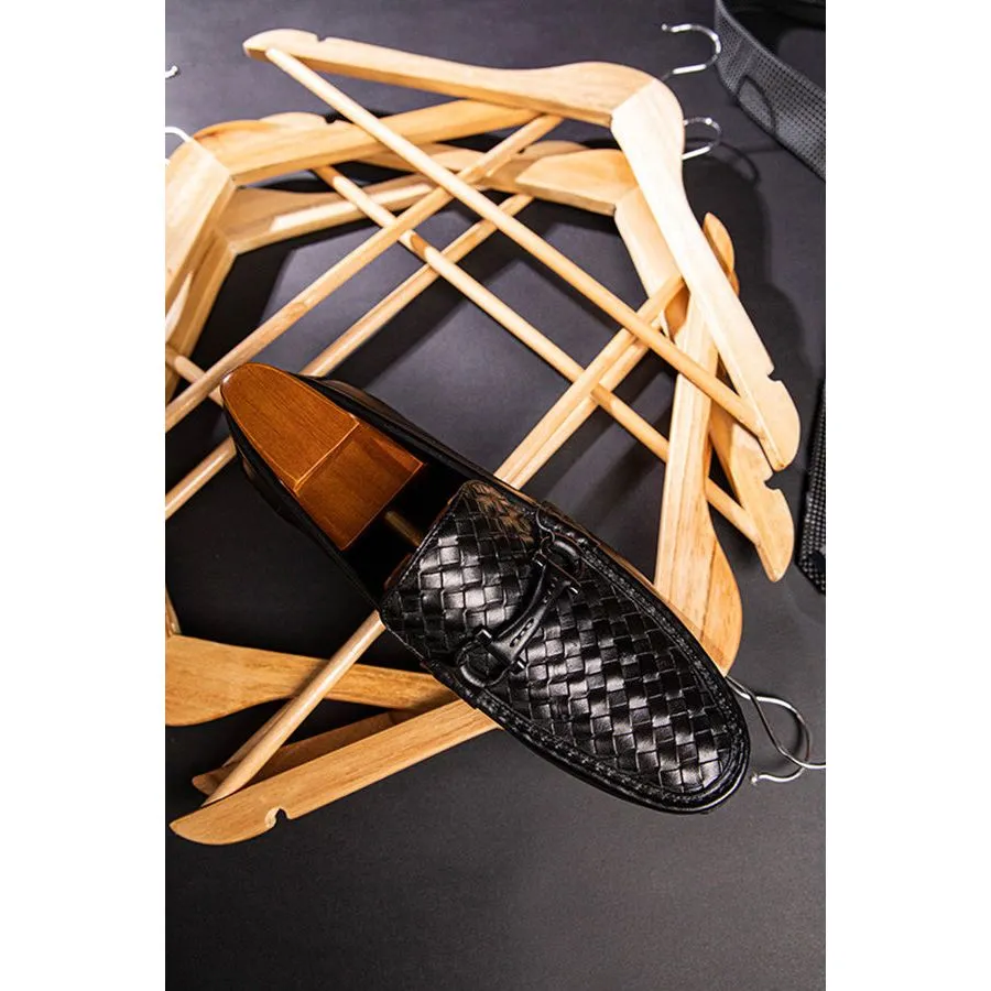 Weavingluxe Leather Slip On Loafers