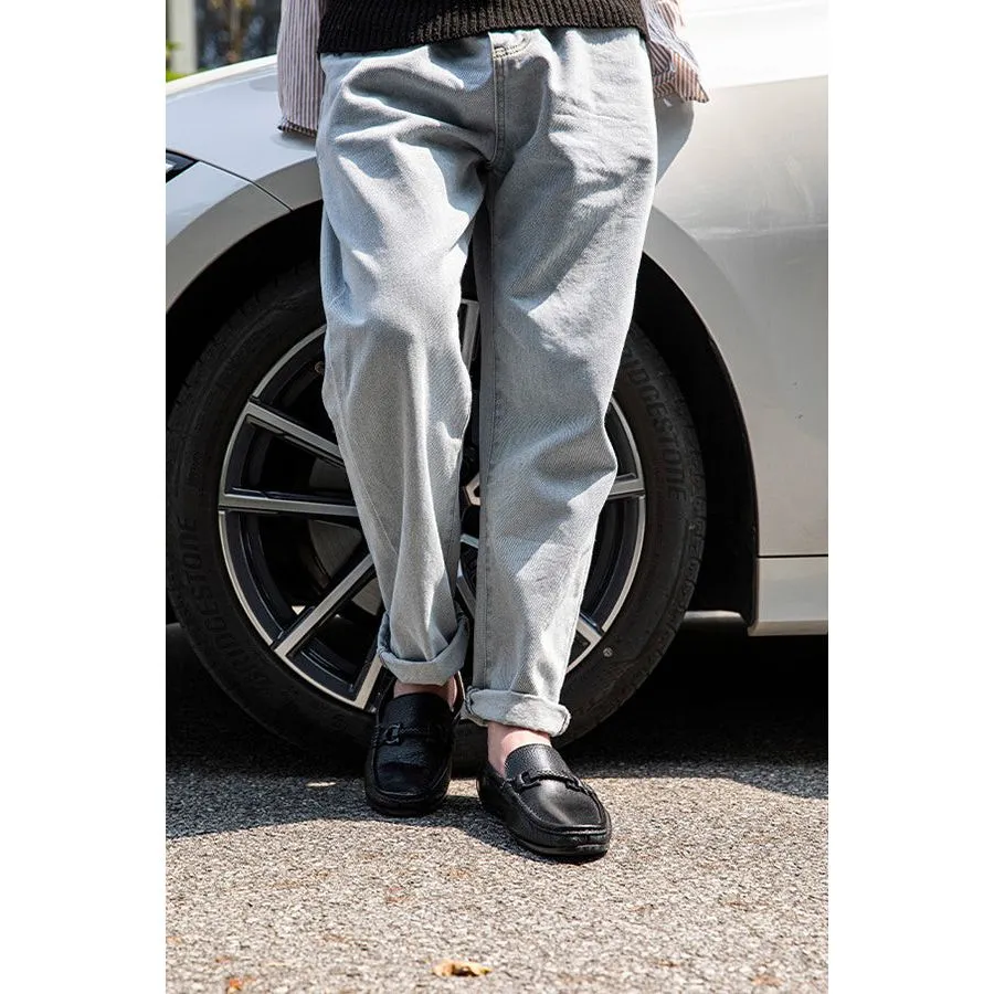 Weavingluxe Leather Slip On Loafers