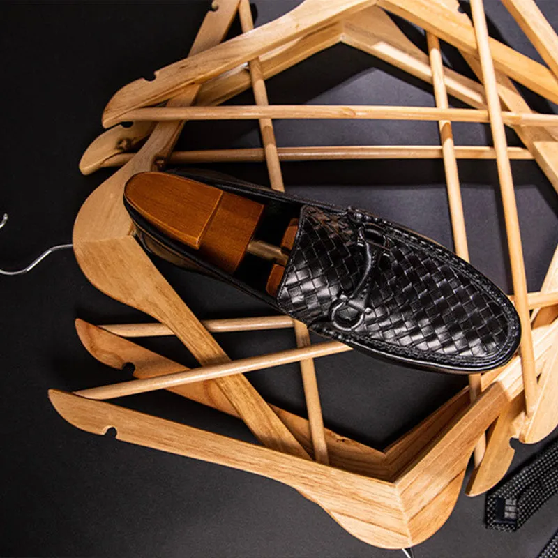 Weavingluxe Leather Slip On Loafers