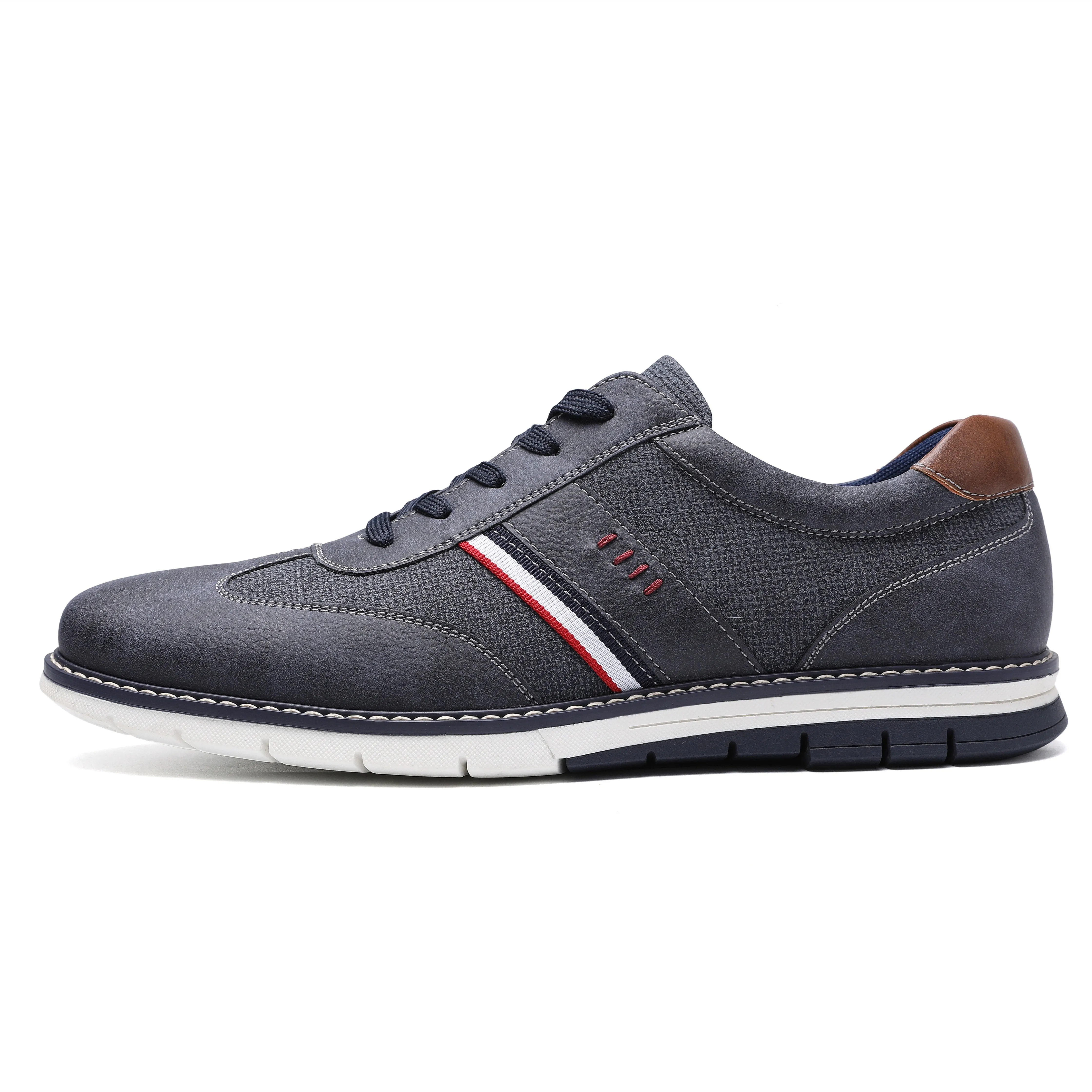 West Louis Designer Leather Casual Lace-Up Sneakers