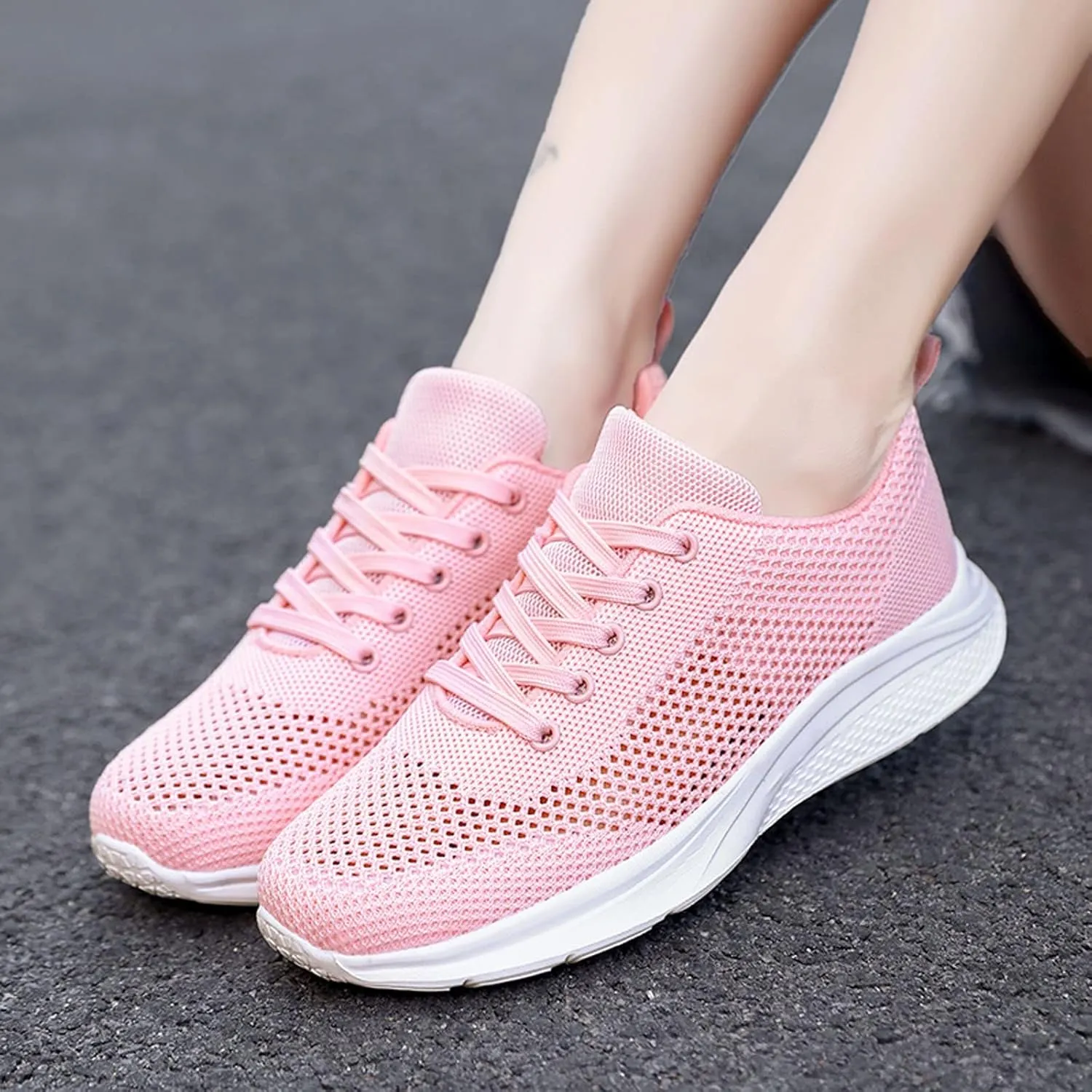 Women's Walking Shoes Lightweight Tennis Fashion Sneakers Lace Up Tennis Shoes Men Jogging Woman Shoes Casual Men Shoes Sneakers Black Tennis Shoe Trainers Shoe